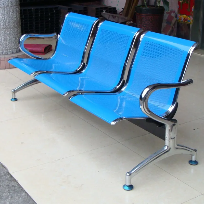 Airport Hospital Railway Station Church Office Metal Public Bench Seating Steel Waiting Chair