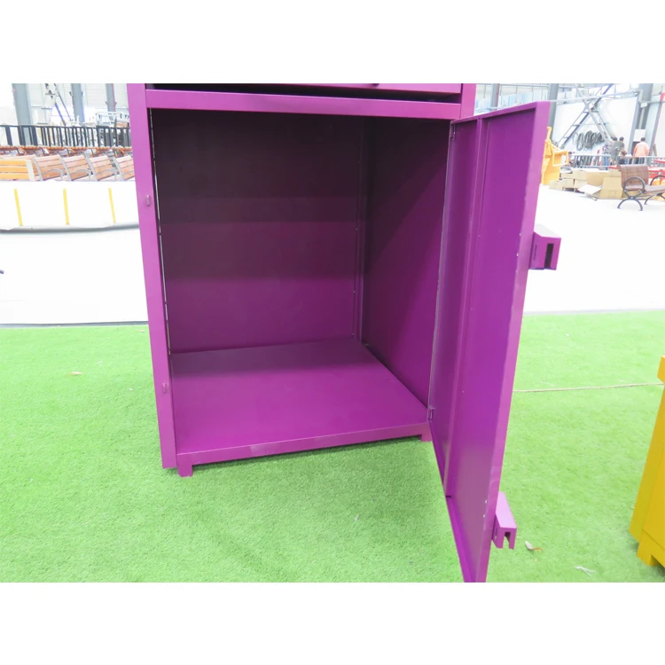 Factory Customized Large Clothing Donation Box Steel Collection Drop Off Metal Clothing Donation Bin