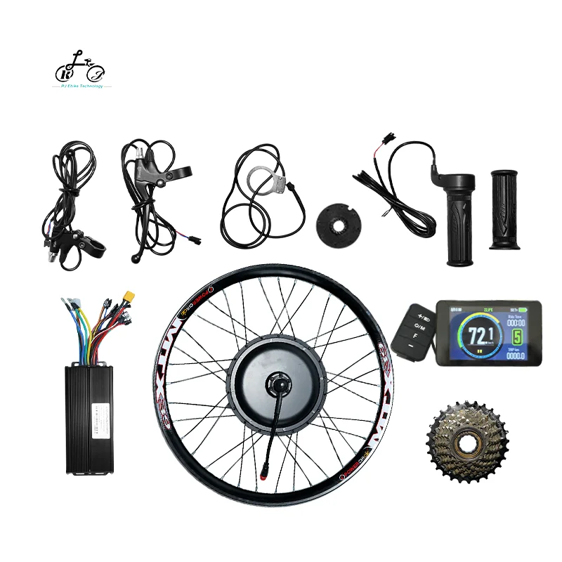 Ruijie Hot Selling order electric bicycle kit from china twist throttle bike electric kit rear type