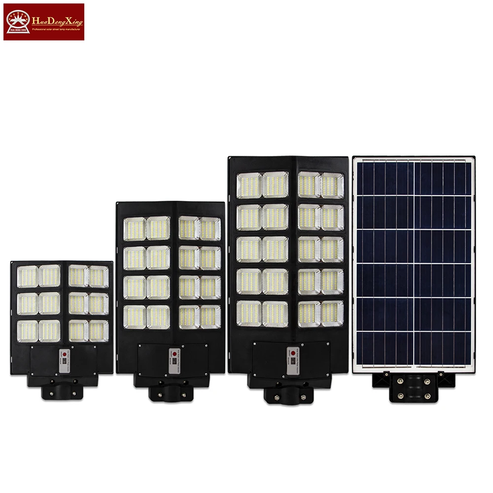 ABS Material IP65 Waterproof 60-300W Solar Street Light Remote Control Polysilicon Solar Panels Country Roads LED Light Source
