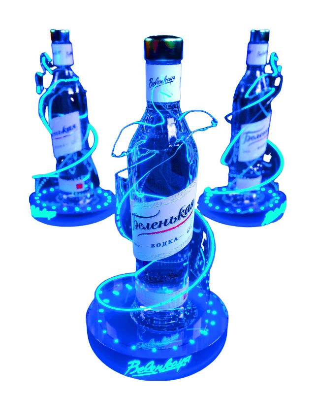 high quality custom Acrylic Cosmetics Props for supermarket pub bars Wine bottle glorifier promotional display stands