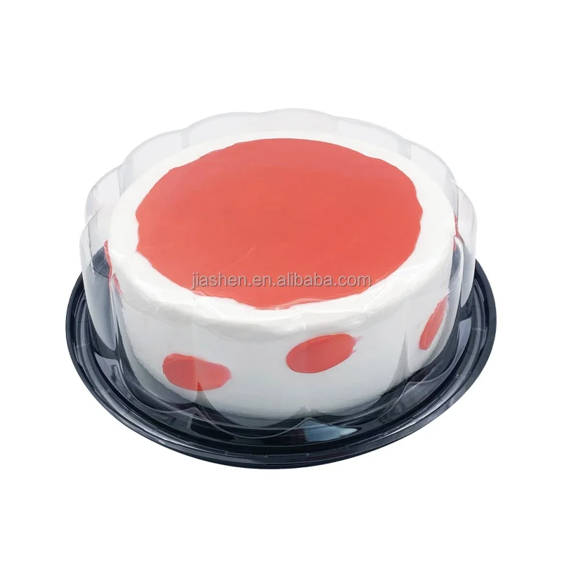 Customized 6 8 10 Inches Food Grade Plastic Blister Cake Container Transparent round Box with Clear Lid for Cake Storage