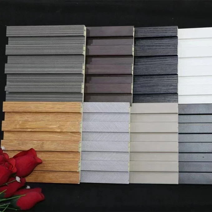 Indoor Wpc Slat Partition Wall Pvc Panels Interior Wall Wpc Louver Great Wall Panels