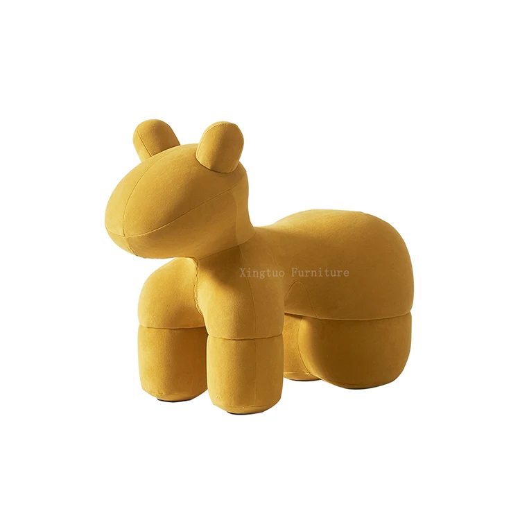 Wholesale best fabric design animal modern lounge chairs blue modern leisure pony chair