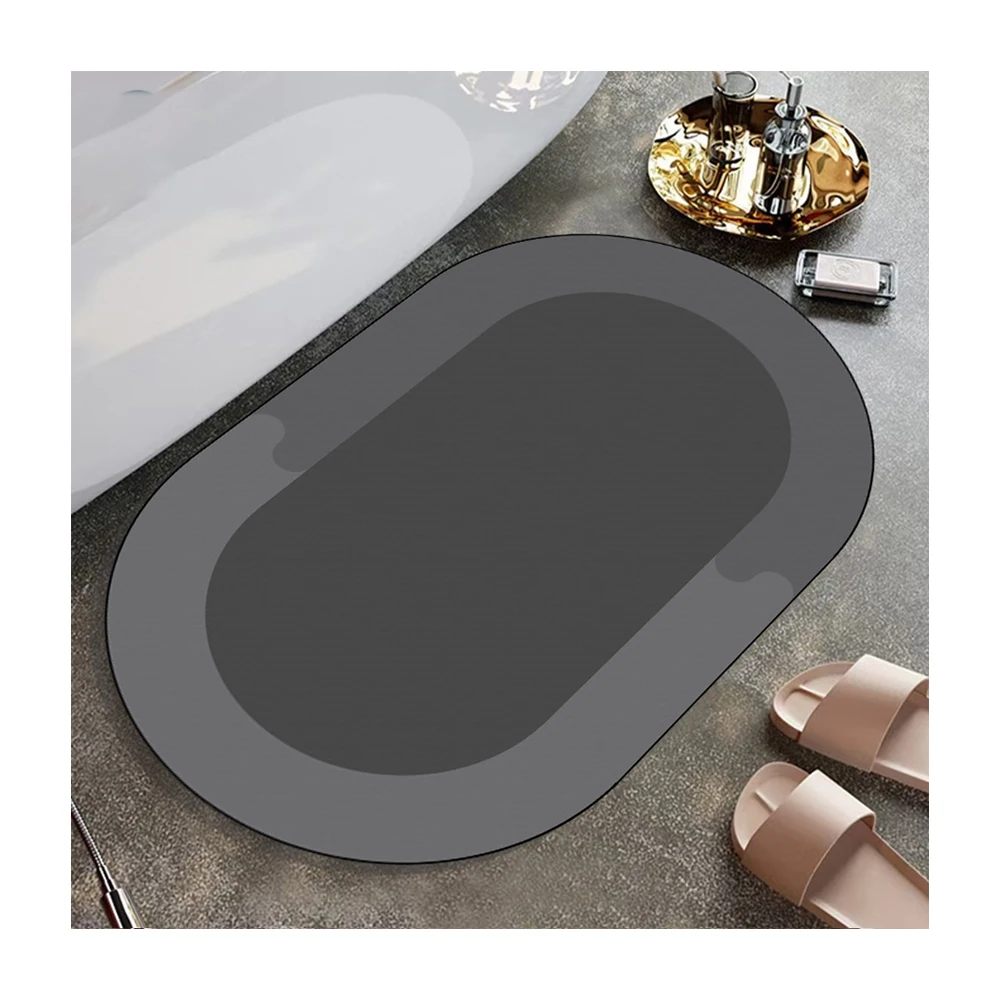 Stocklot Nano Super Fiber Diatom Mud Foam Layer Absorbent Bathroom Floor Mat