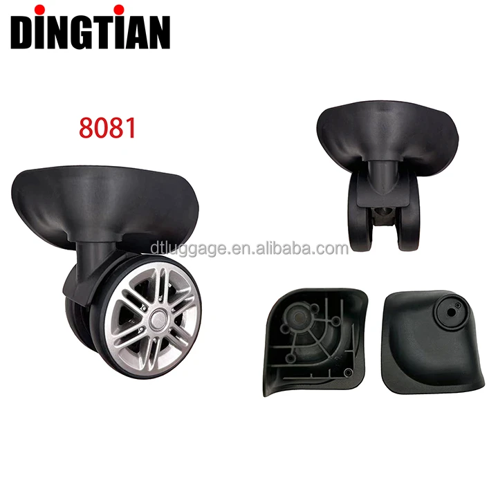Factory Wholesales Parts Replacement 4*360 Black Degree Wheels Durable suitcase Accessories