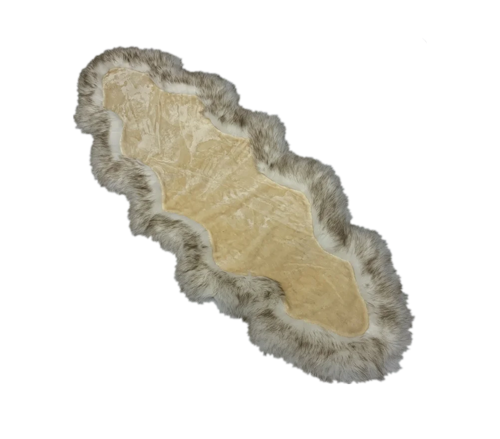 Высококачественный современный моющийся длинный плюшевый коврик из искусственного меха для спальни