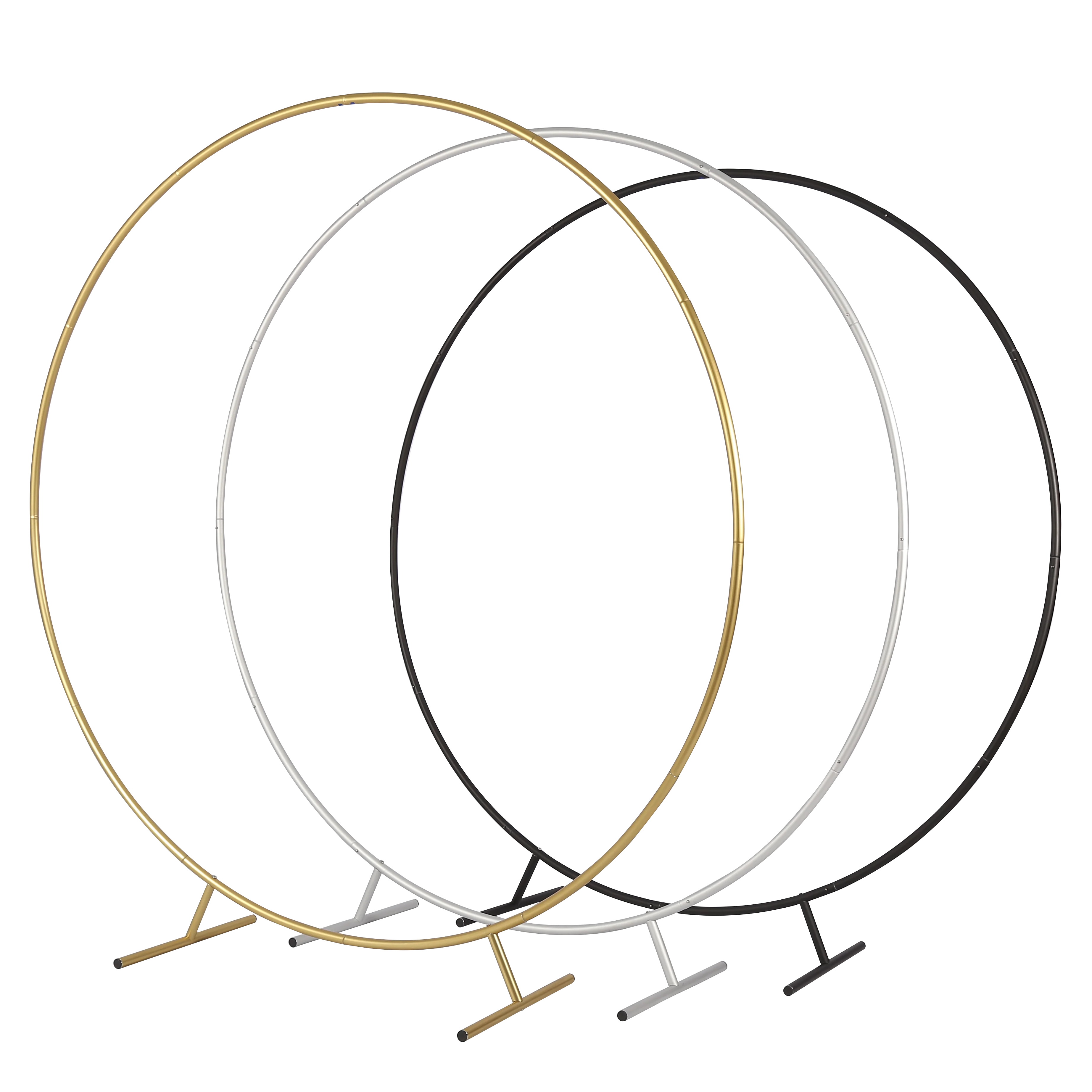 Event Backdrop Round Metal Arch Wedding Circle Gold Ballon Arch Stand Round Background