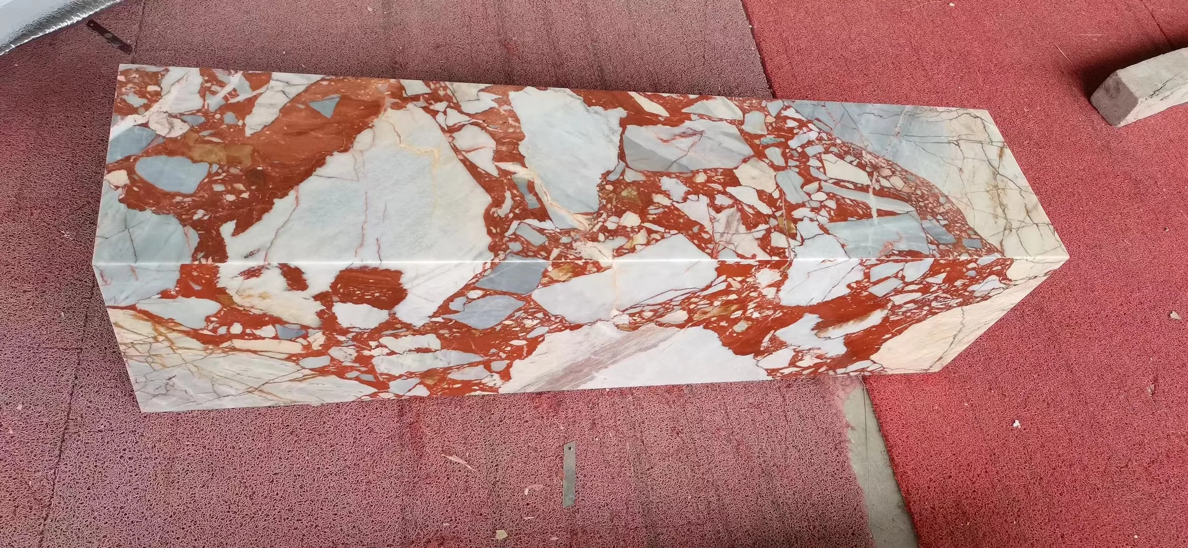 Goldtop OEM/ODM Marmor Decoration home Red Marmore with river white vein Bvlgari red slabs for countertop