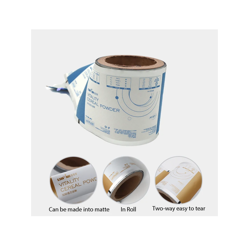 Custom Printed  Laminated Plastic Flexible Packaging Roll Food Packaging Roll Film Automatic Plastic Film Sachet Roll