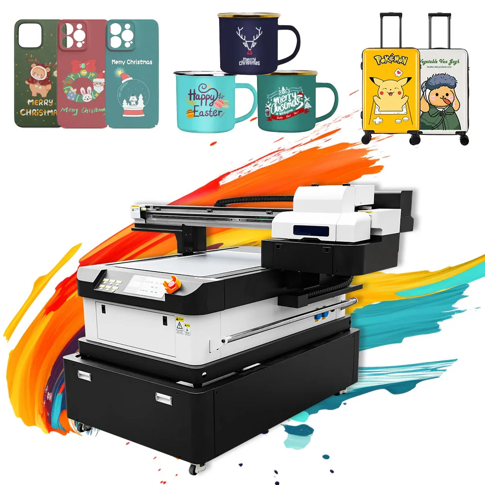 Lancelot uv flatbed printer 6090 digital flatbed printer uv digital inkjet label printer i1600 i3200