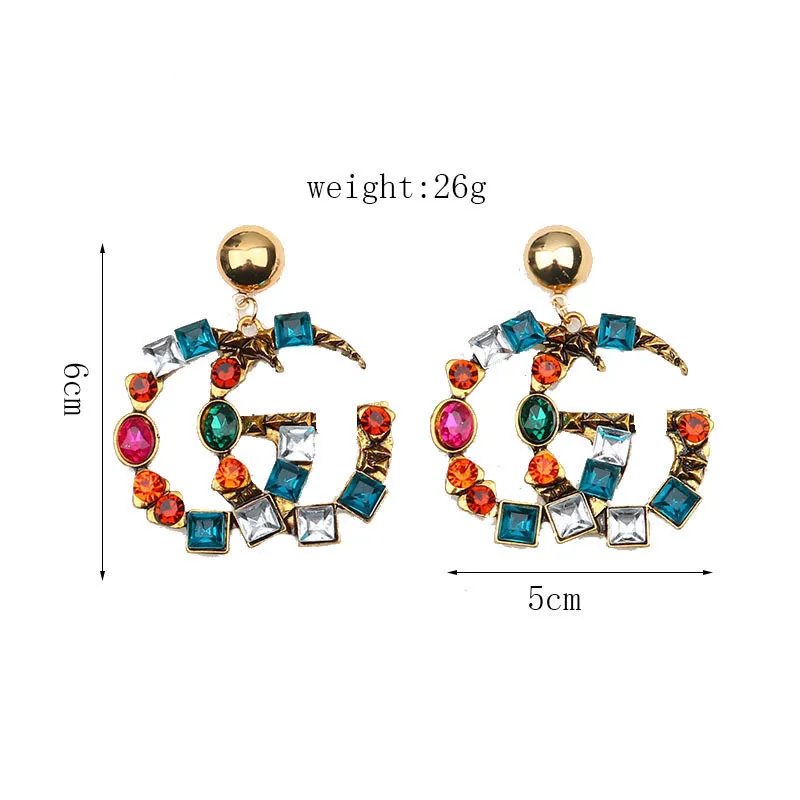 Wholesale Creative Letter GC Earrings Exaggerated Fashion Jewelry Accessories Gold Plated Big Hoop Earrings