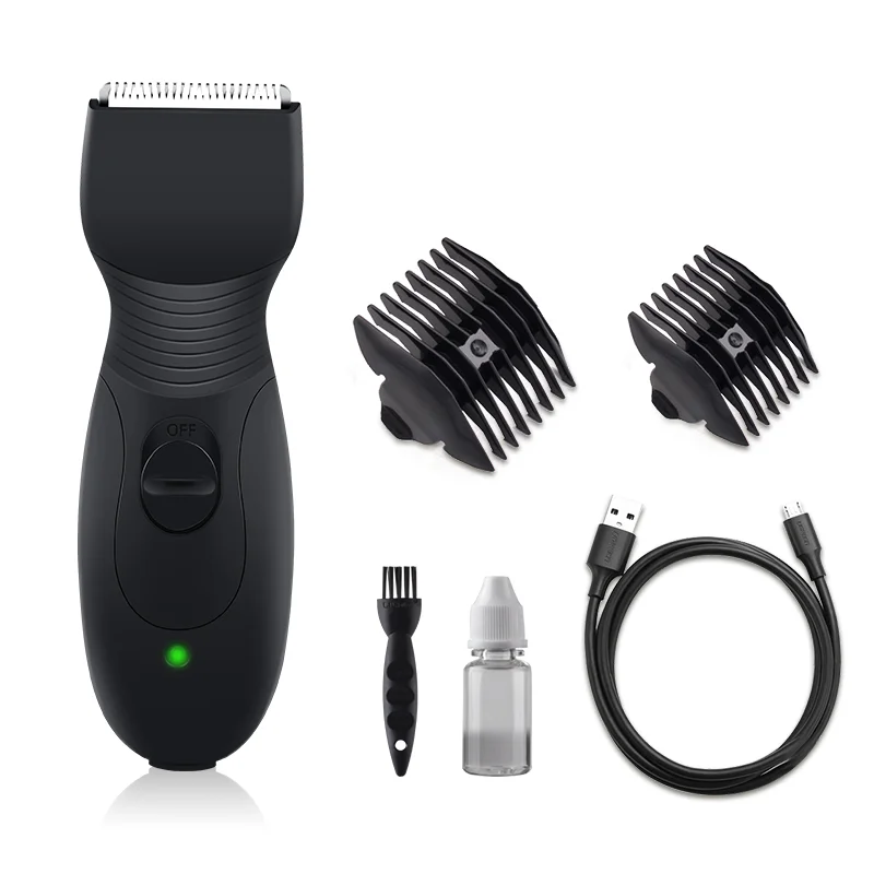 Pubic Hair Trimmer For Man Electric Groin & Body Hair Shaver For Balls Body Hair Clippers Waterproof Razor