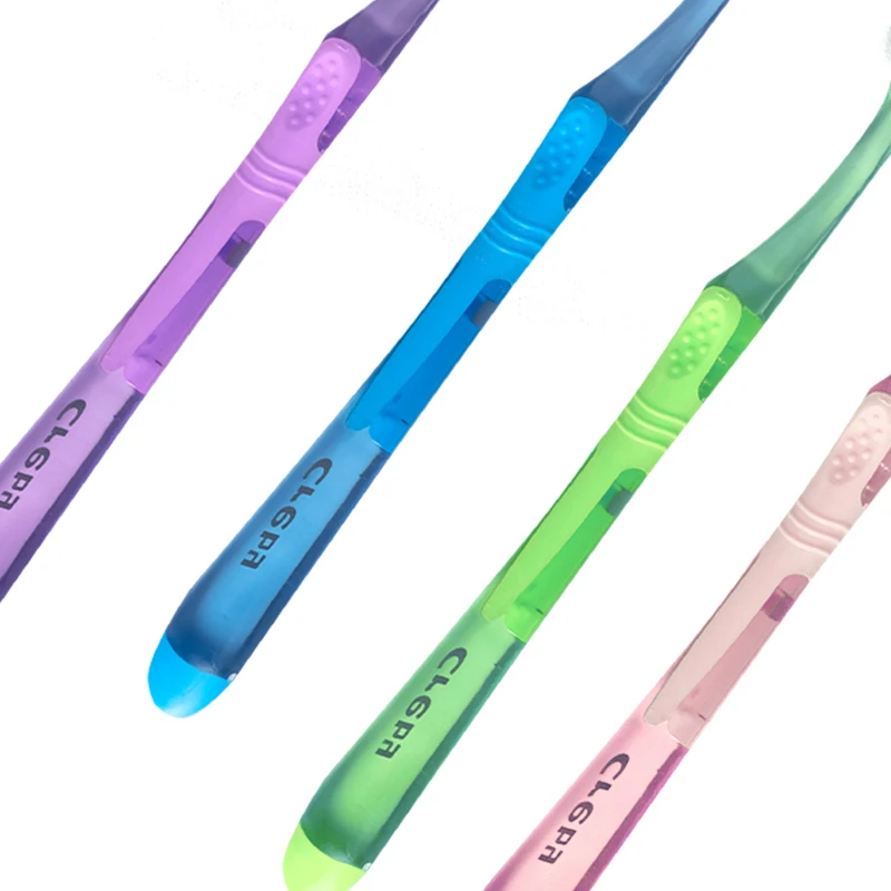 
custom big headed thick portable natural oral hygiene dental care u shape nano power 360 degree cover foldable toothbrush 