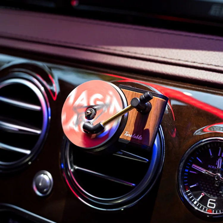 
Shenzhen factory customized Record turntable fragrance air freshener /CD rotation car air Freshener car diffuser 