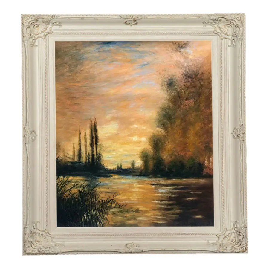 High Quality Reproduction 100% Hand Painted Claude Monet Artists Canvas Paintings Winter Painting Home Wall Decor