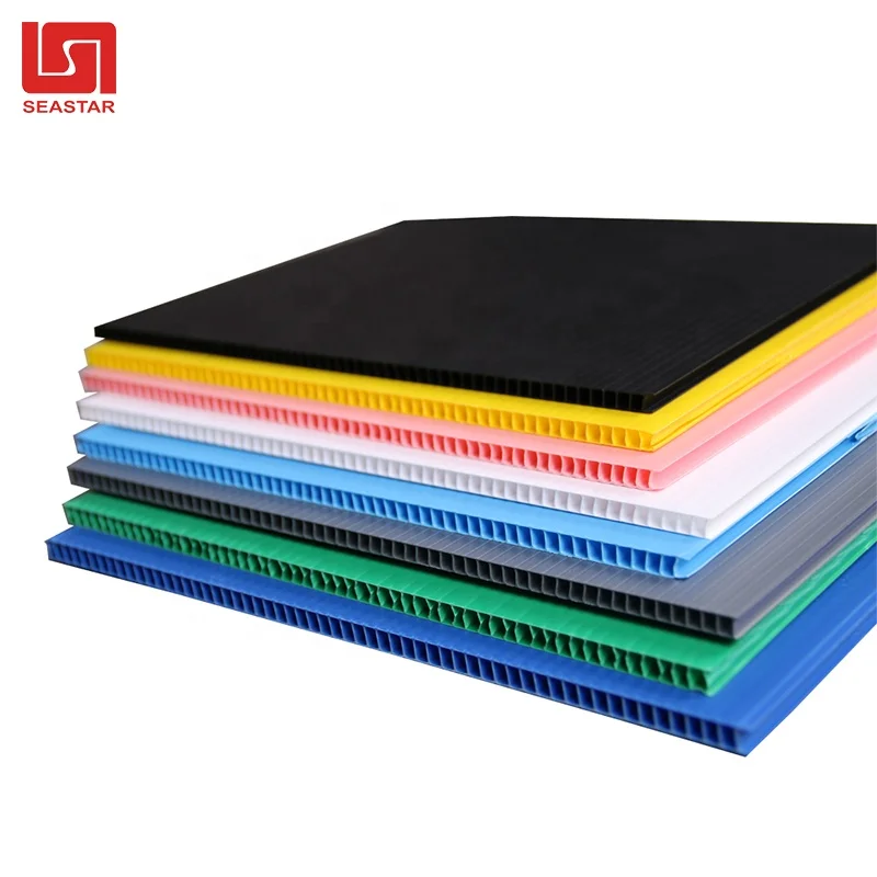 customized hollow board manufacturer 2-8mm thick waterproof cuttable pattern pp polypropylene corrugated sheet