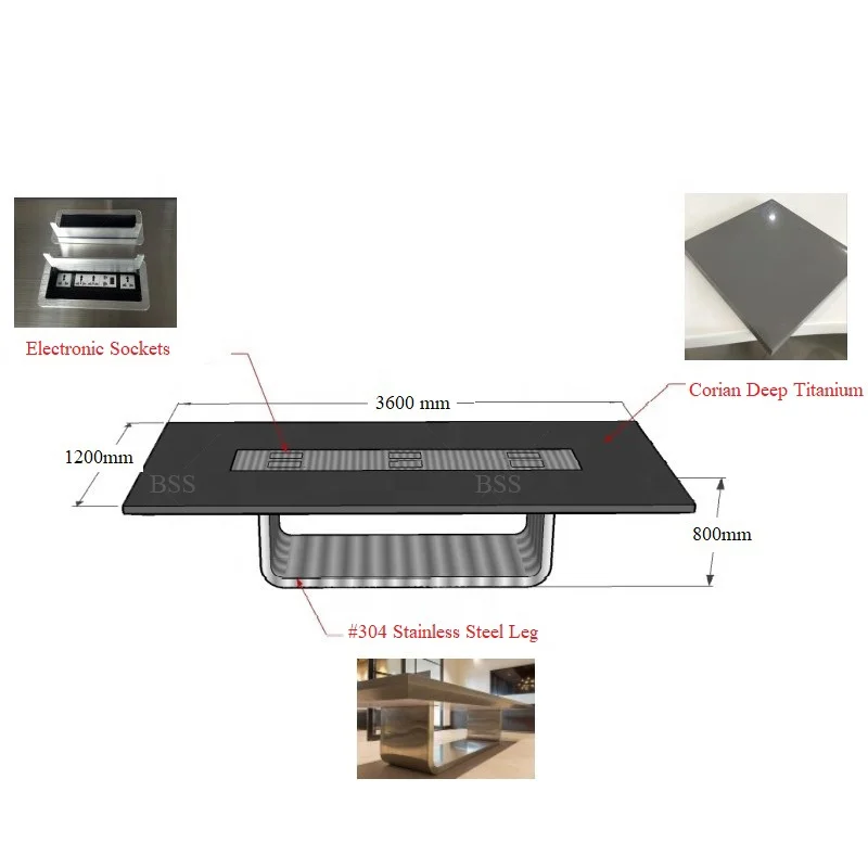 Китайский популярный промышленный большой стол для встреч 3 6 м современный офисный конференций