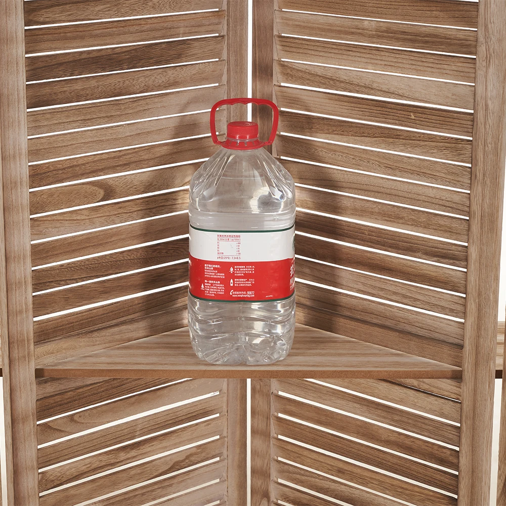 Indoor Decoration 4 Panel Wood Free Standing Folding Room Divider