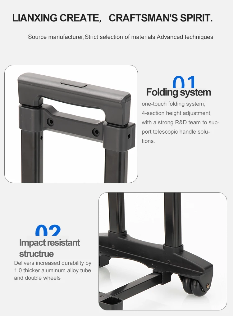 luggage compartment pull rod mass-produced luggage trolley handle telescopic handle manufacturers for trolley