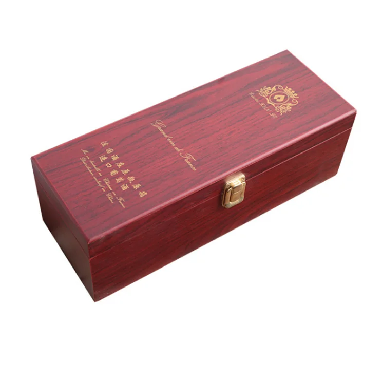 Customized beautiful wine storage box wooden single wine box gift packaging box