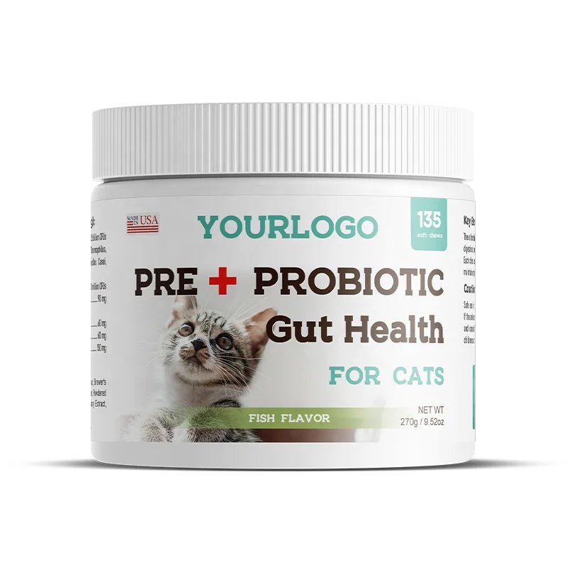 Gas Relief Bad Breath Diarrhea Constipation & Digestive Support Digestive Enzymes Cat Prebiotic Probiotics Supplement