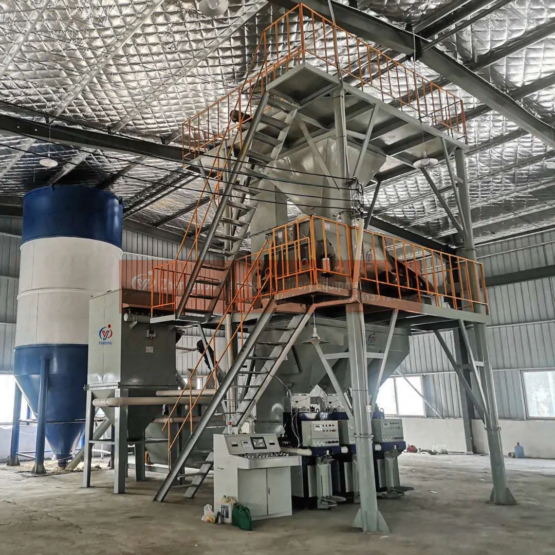 Automatic cement glue/wall putty powder skim coat tile adhesive dry mortar mixing production line