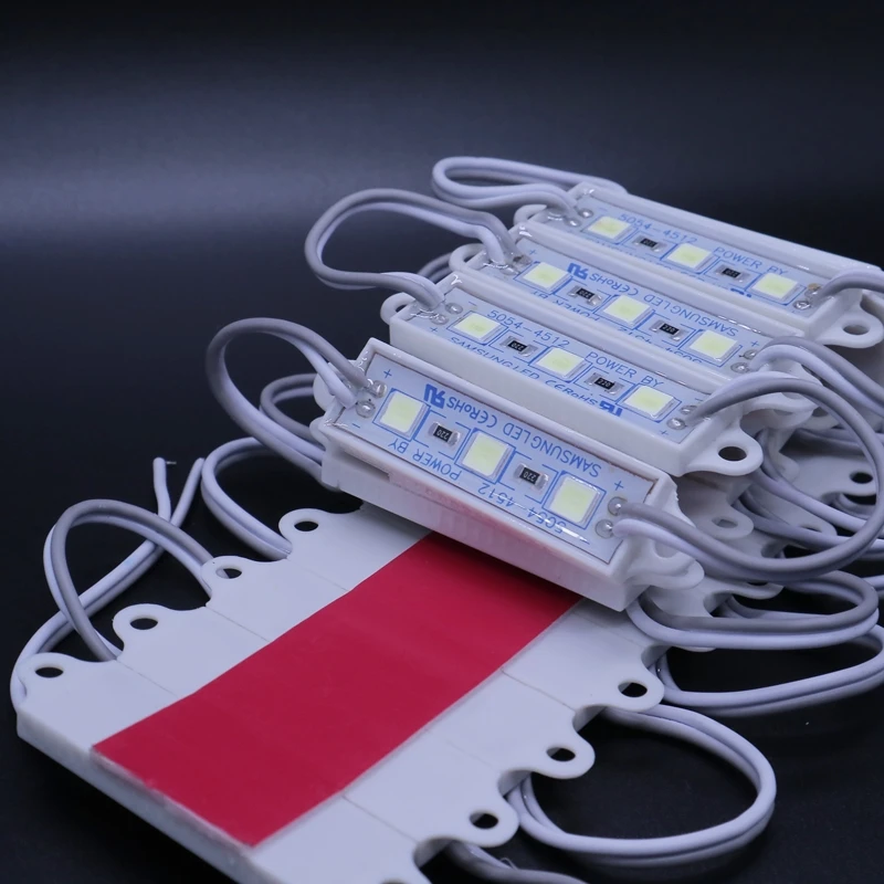 Bottom price 3leds SMD 5054 module DC12V 0.75W IP65 Epoxy back light for Channel Letters mini led module SMD5054