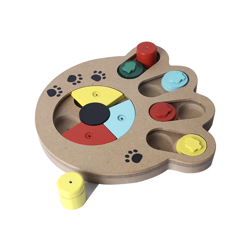 Обучающая игра для кормления лапа Puzzl Plate Juguetes Para Perros натуральная пищевая обработанная деревянная форма собака кошка IQ Обучающие игрушки