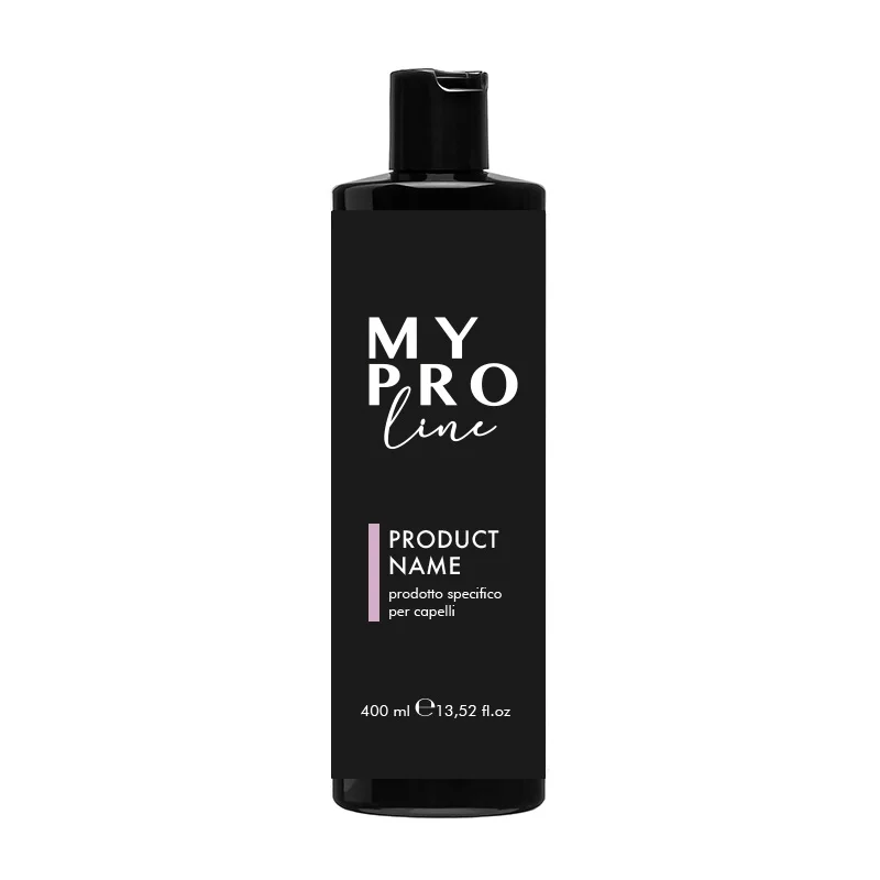 Private Label Custom Black Bottle Daily Hair Cleaning Products Nourishing And Soothing Salt-Free Shampoo 400ml