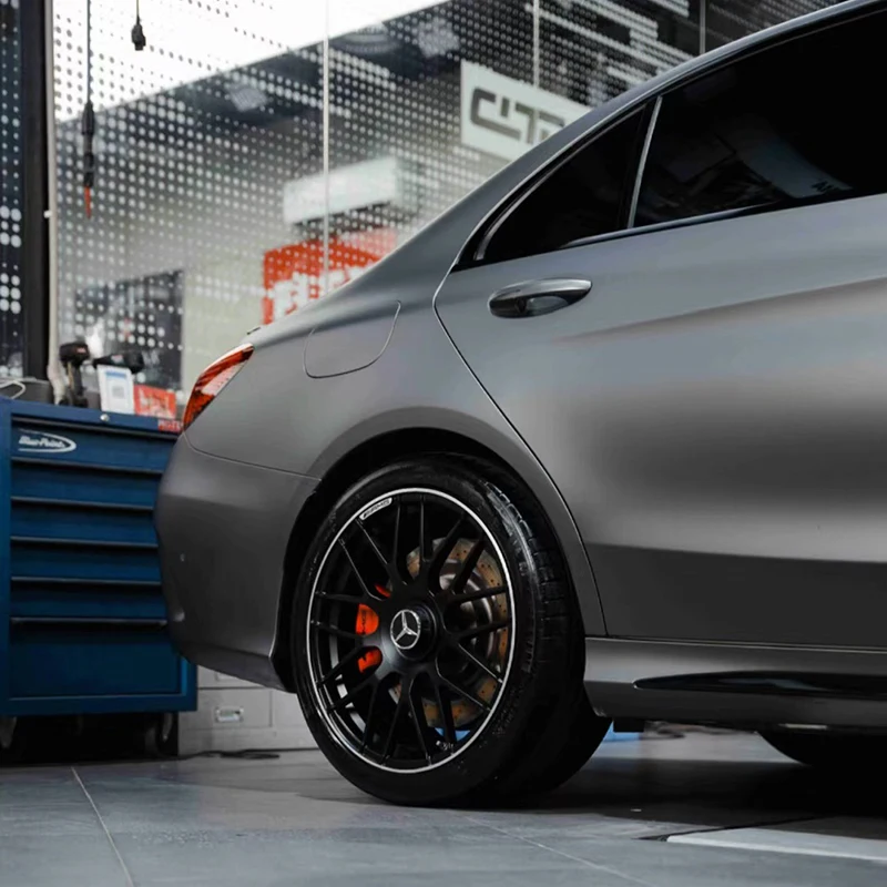 Ultra-Matte AMG Grey Car Vinyl Wrap Color Changing Car Stickers Car Body Wrapping Film