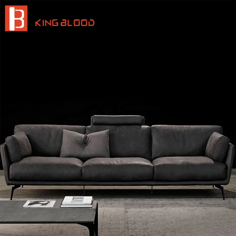 Italian interior design leather sofa with modern sectional elegance furniture