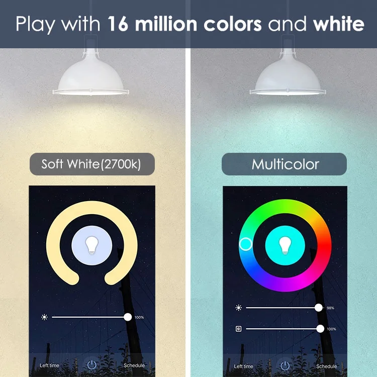 Tuya Smart Life App Voice Control LED Wifi GU10 Smart Bulb RGBW CCT Color Changing LED Bulb Compatible With Alexa and Google