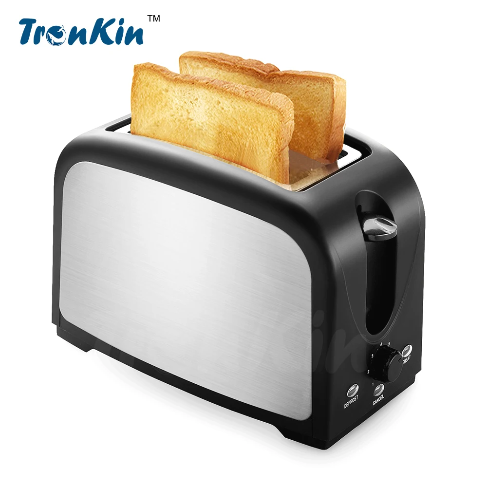 Автоматический выдвижной тостер для хлеба 800 Вт для домашнего использования с панелью из нержавеющей стали
