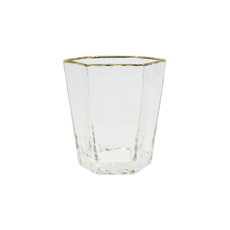 wholesale unique design clear glass cup stemless  DOF for wedding and party