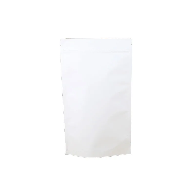Customized Paper Bags Zip Lock On Top Resealable Packaging Zip Lock Bags White Kraft Paper Zip Lock Bag Wholesale