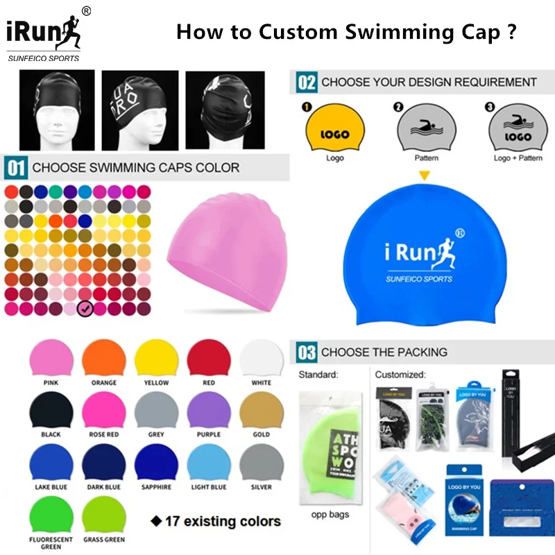 sunfei custom cartoon colorful  swimming caps elasticity silicone 30g swim cap Quick Drying waterproof swimming hats