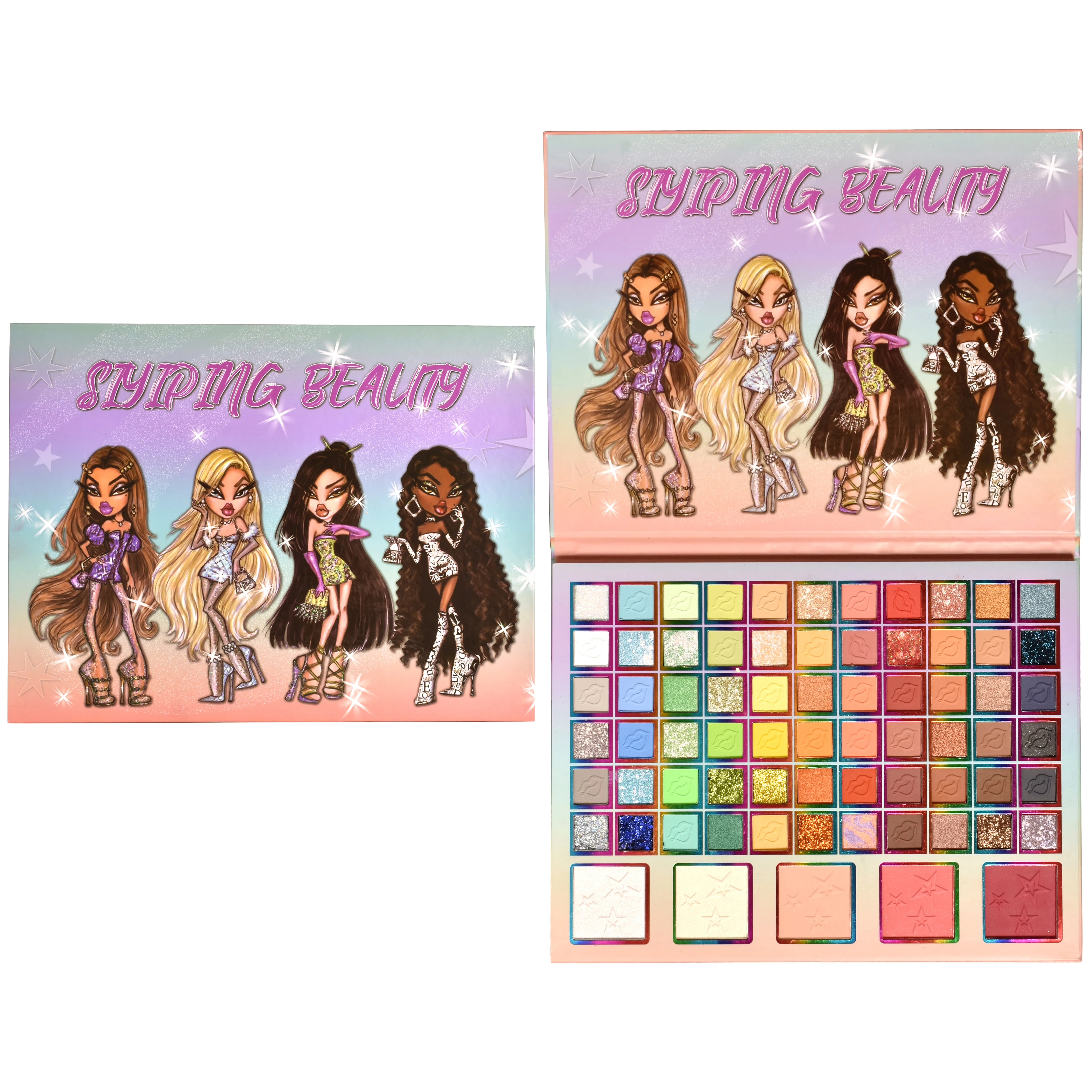 New Ultramo style cosmetic highlighter glitter bratzy girl high pigmented vegan cosmetics makeup eyeshadow maquillaje Palette