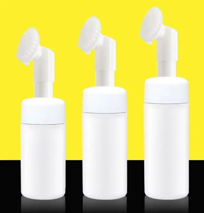Wholesale PET Cleansing Mousse Foaming Bottle Pressing Silicone Facial Cleanser Foam Bottle Sub-packed Bubble Bottle