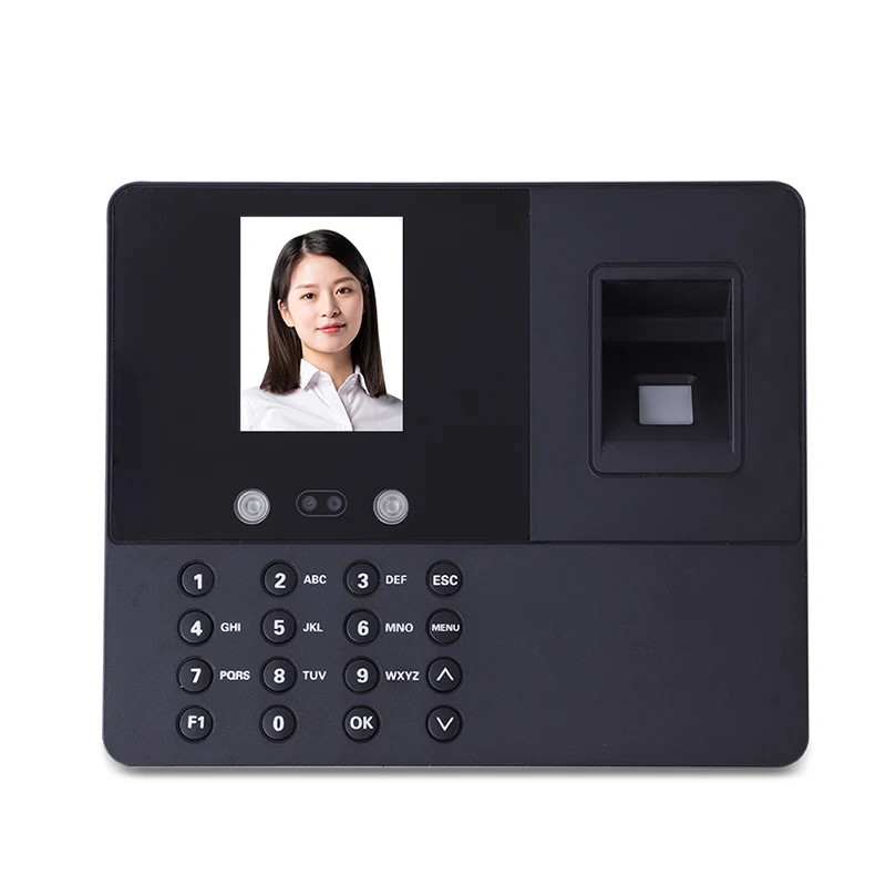 Employee Clock Face Recognition Fingerprint Biometric Time Attendance Machine Excel Export Record Recognition