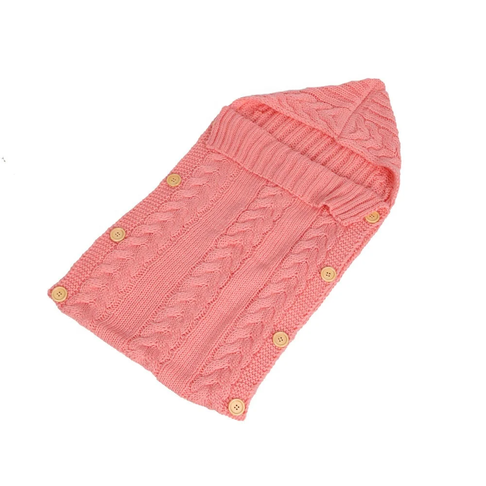 China Making Newborn Knit Cotton Winter Warm baby cotton winter stroller baby sleeping bag With Hat
