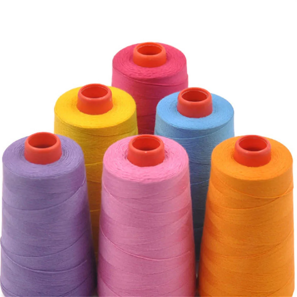 Wholesale Top Quality Cheap Spun 100% 20/2 20/3 40/2 50/3 2000/5000m  White Black Gold Color Polyester Sewing Threads