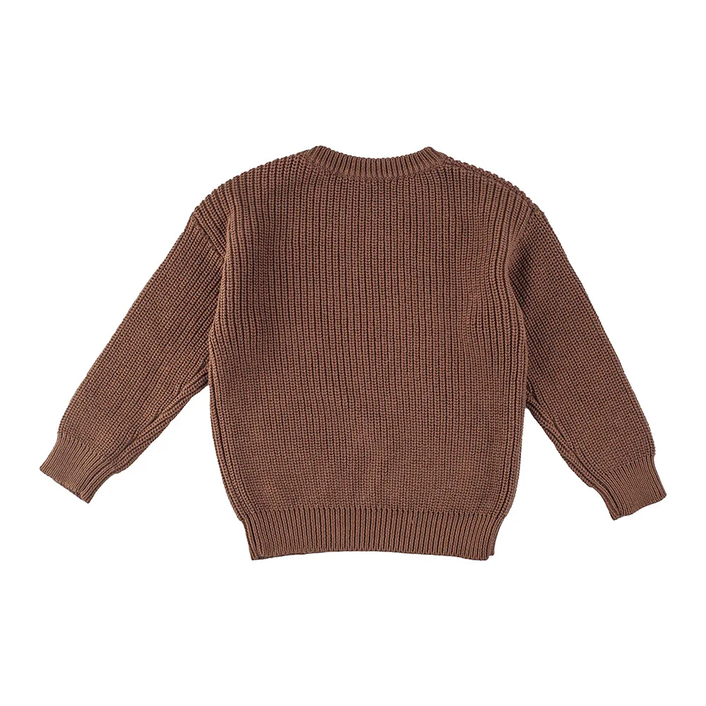Custom oem knit newborn toddler  clothes baby sweaters 100% organic cotton knit chunky infant sweater