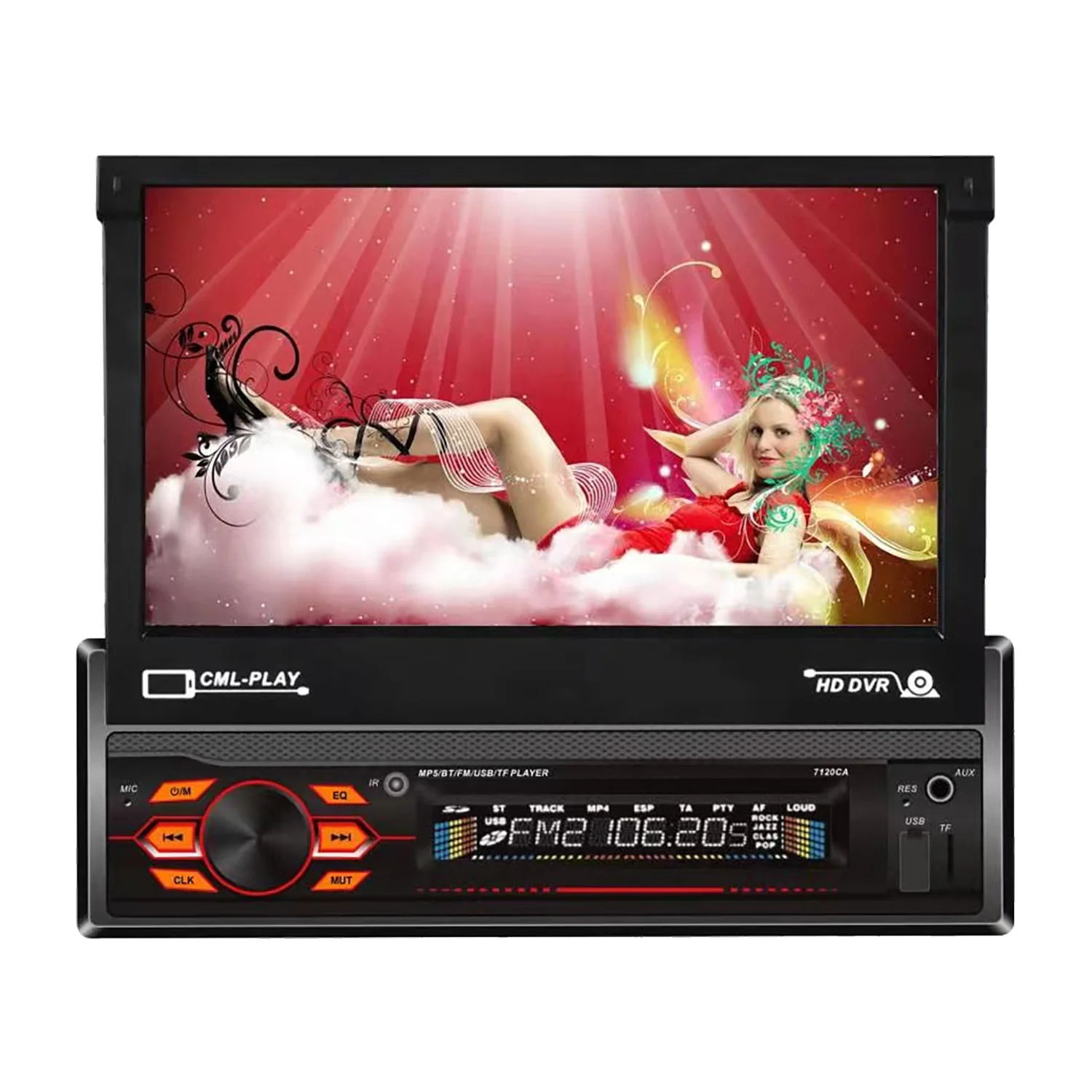 7inch Indash 1 Din Android Touch Screen Car Mp5 Player with Navigation FM Manos Libres Bluetooth Iphone Android Mobile Phone