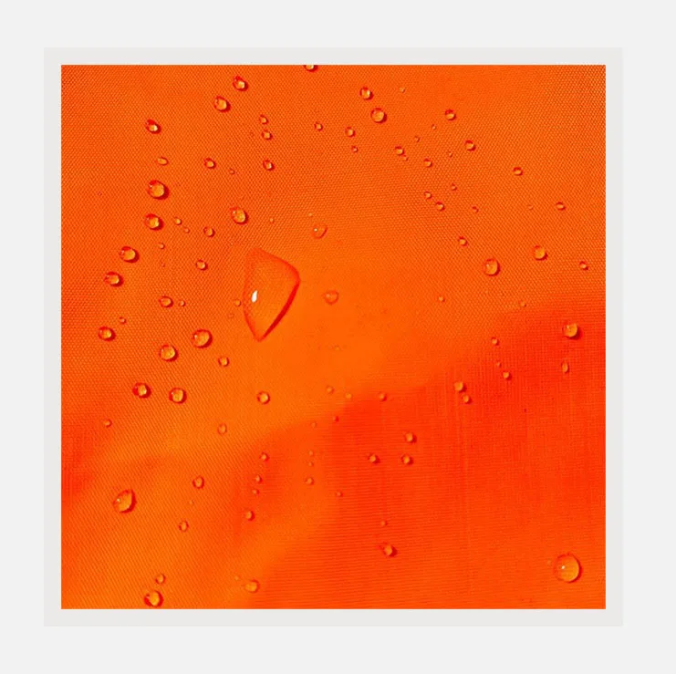 waterproof fabric 190T polyester Taffeta   orange painted white high light visual warning cargo fabric hardshell climbing