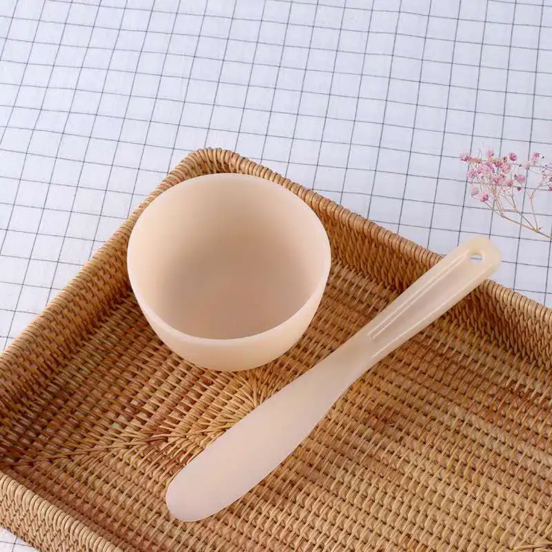 Wholesale diy facial mask bowl soft silicone colorful mask mixing bowl for face
