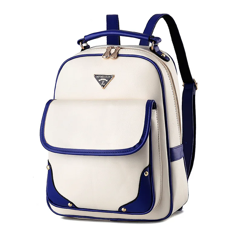 Fashion Style Custom Vintage Color Pattern PU Leather Women Backpack