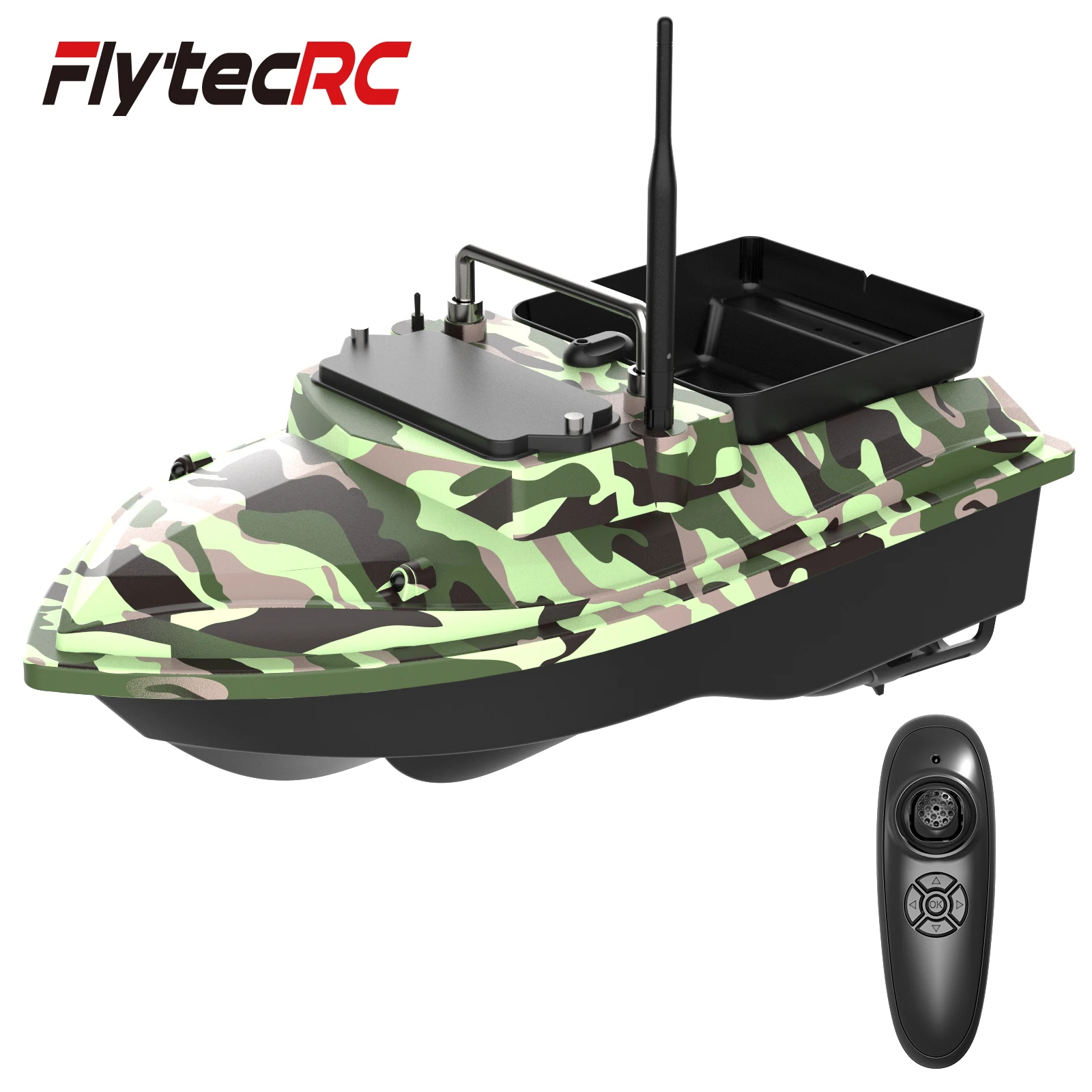 Flytec V050 RC Fishing Bait Boat Dual Power Supply Fish Feeder Device 500M Distance 2kg Bait Loading Remote Control Boat