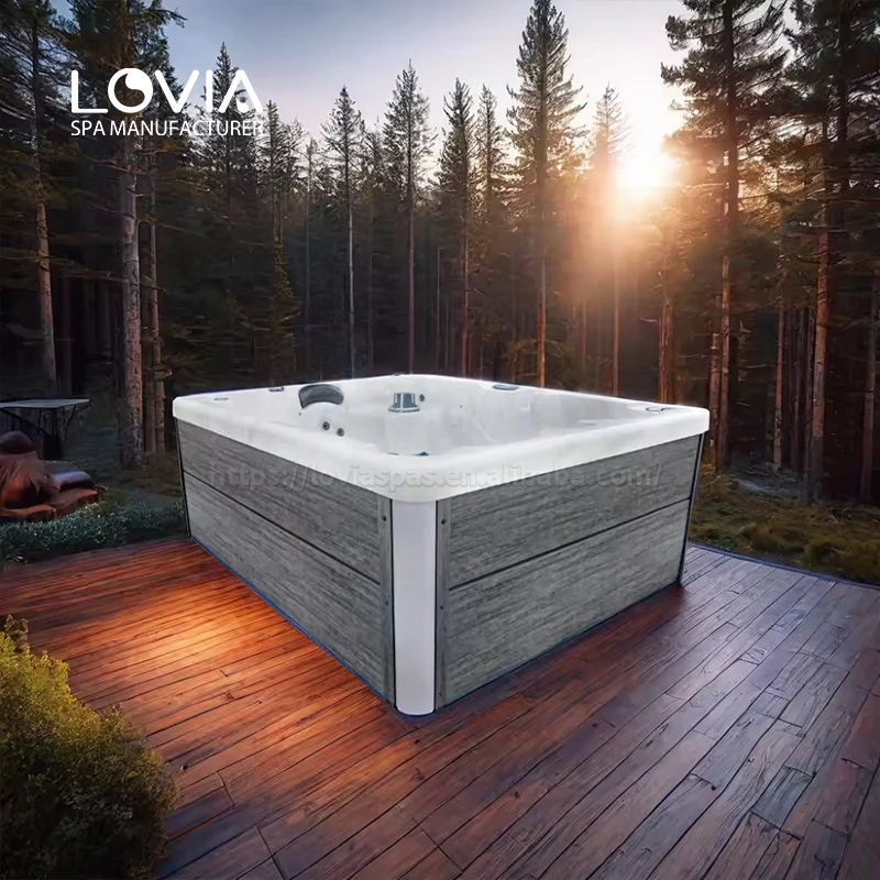Modern 2m Deluxe Acrylic Freestanding Hot Tub with Whirlpool Massage Jets Includes Drainer-a Luxurious Bathtub Accessory