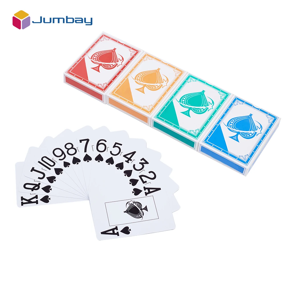 Playing Cards High Quality Custom Logo Printing Bonus Printing Jumbo Roll Wrapped Paper Playing Cards Poker Card